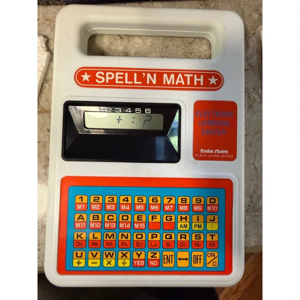 Vintage Radio Shack Spell N Math Electronic Learning Toy 60-1093 Boxed Manual